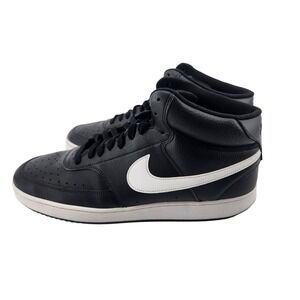 Nike Court Vision Mid Men's Size 15 Black White Basketball Sneakers CD5466-001